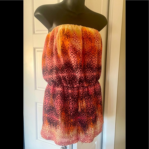 🌾 Snakeskin print strapless romper - Picture 3 of 8